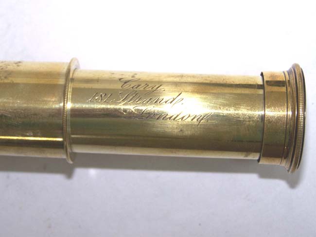 A fine 19th century English Four-Draw Telescope signed 'CARY, 181 Strand, London' — image 2